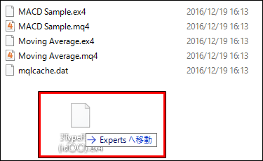 EAをExpertsフォルダに入れる