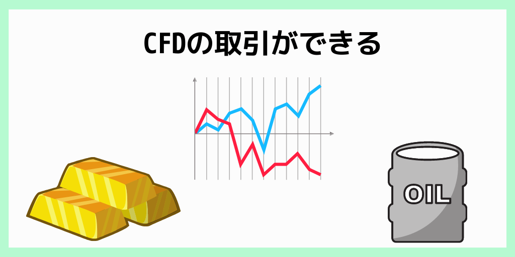 CFDの取引ができる